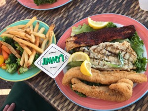 Fresh Fish dinner after charter in Safety harbor, fl