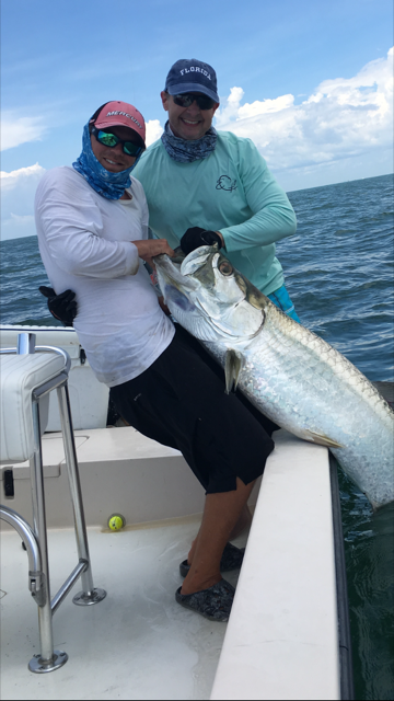 Earl lands giant tarpon while on fishing charter trip with guide Capt.Jared