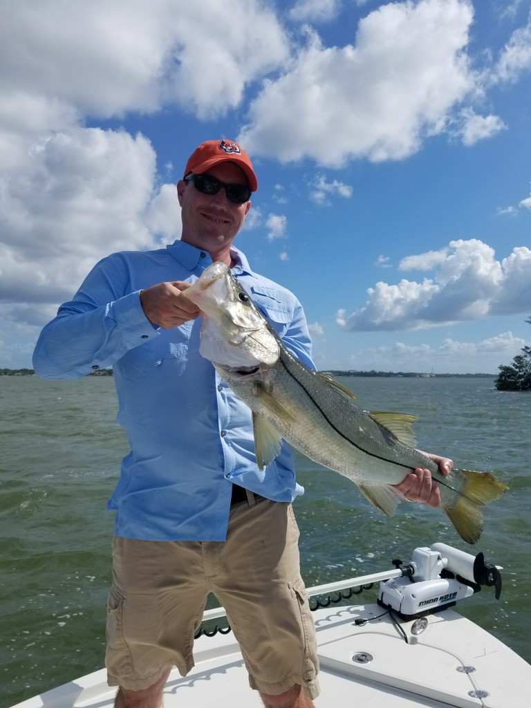 Andy with Snook caught with Capt Mike cole