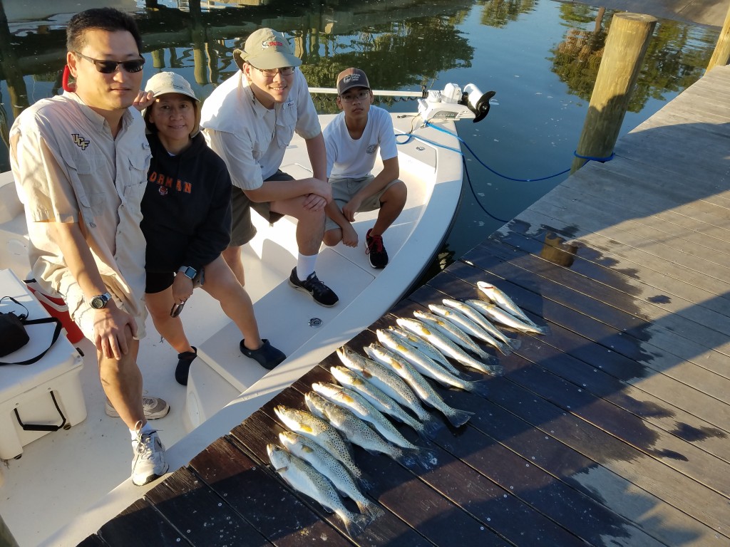 Mirdanys withs the limit of trout caught near saftey harbor resort and spa