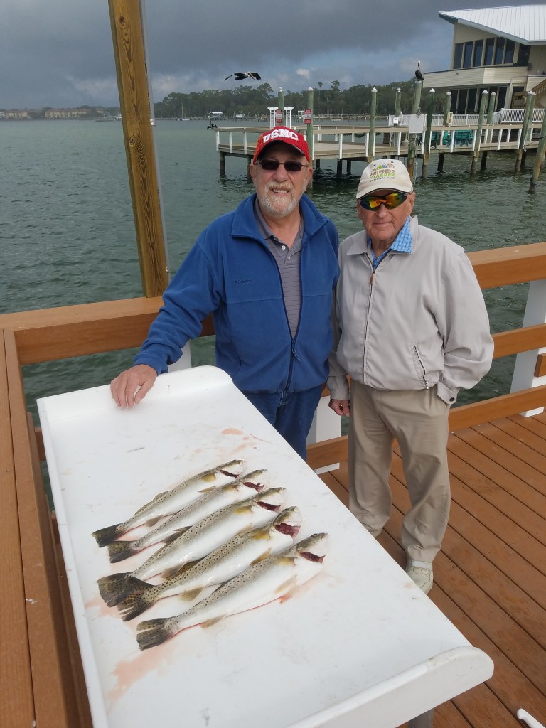 Trout for dinner Hog Island Dunedin florida fishing guide