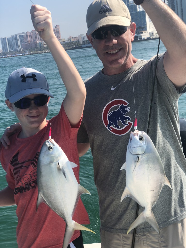 Pompano Caught while fishing charter clearwater