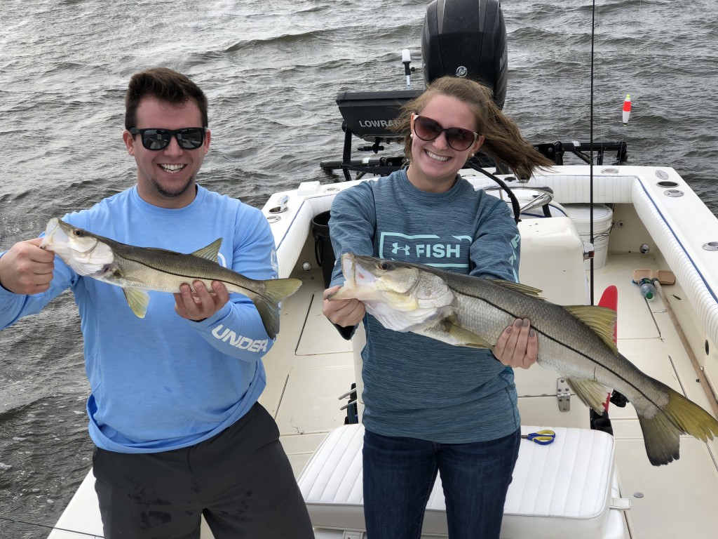 Jenna and Will Snook Fishing charter Safety harbor