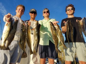 Boyz limit of Specks while on a Safety harbor guide fishing trip