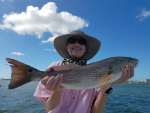 Rudy from texas with a clearwater beach redfish